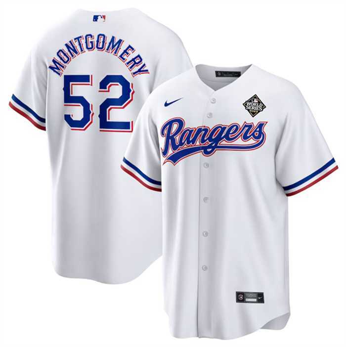 Men's Texas Rangers #52 Jordan Montgomery White 2023 World Series Stitched Baseball Jersey Dzhi,We sell and wholesale Men's Texas Rangers #52 Jordan Montgomery White 2023 World Series Stitched Baseball Jersey Dzhi on line form chian!